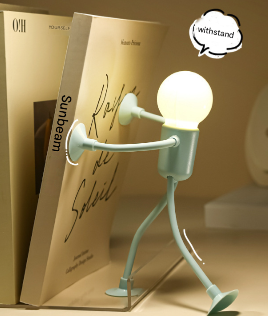 Lámpara de noche Infantil with form de Hombre bombilla, with Sucker y botón, ideal Como Creative GIFT y Divertida. - details 4