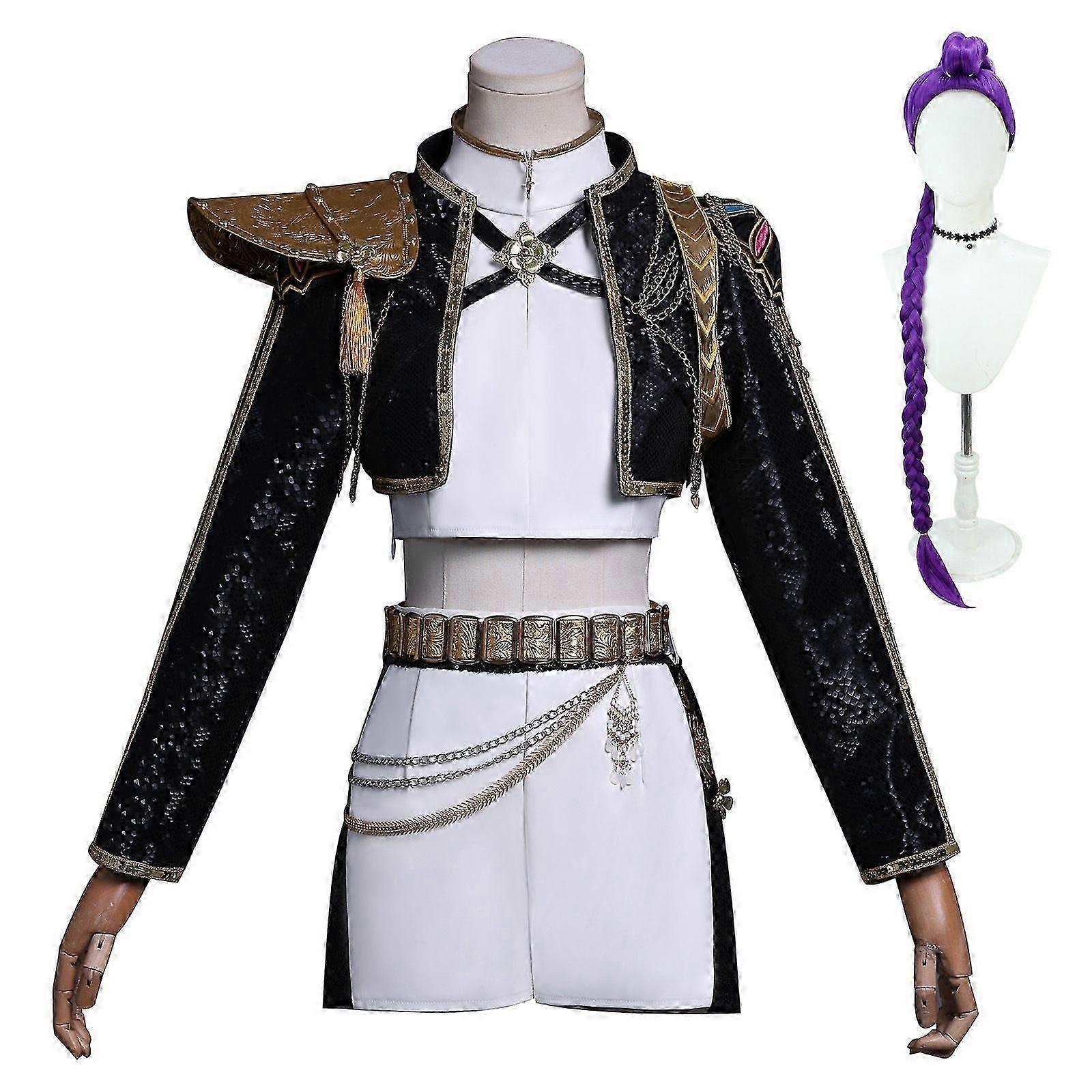 Mädchen K-Pop Demon Hunters Kostüm Perücke Rumi Mira Zoey Cosplay Fancy kleid