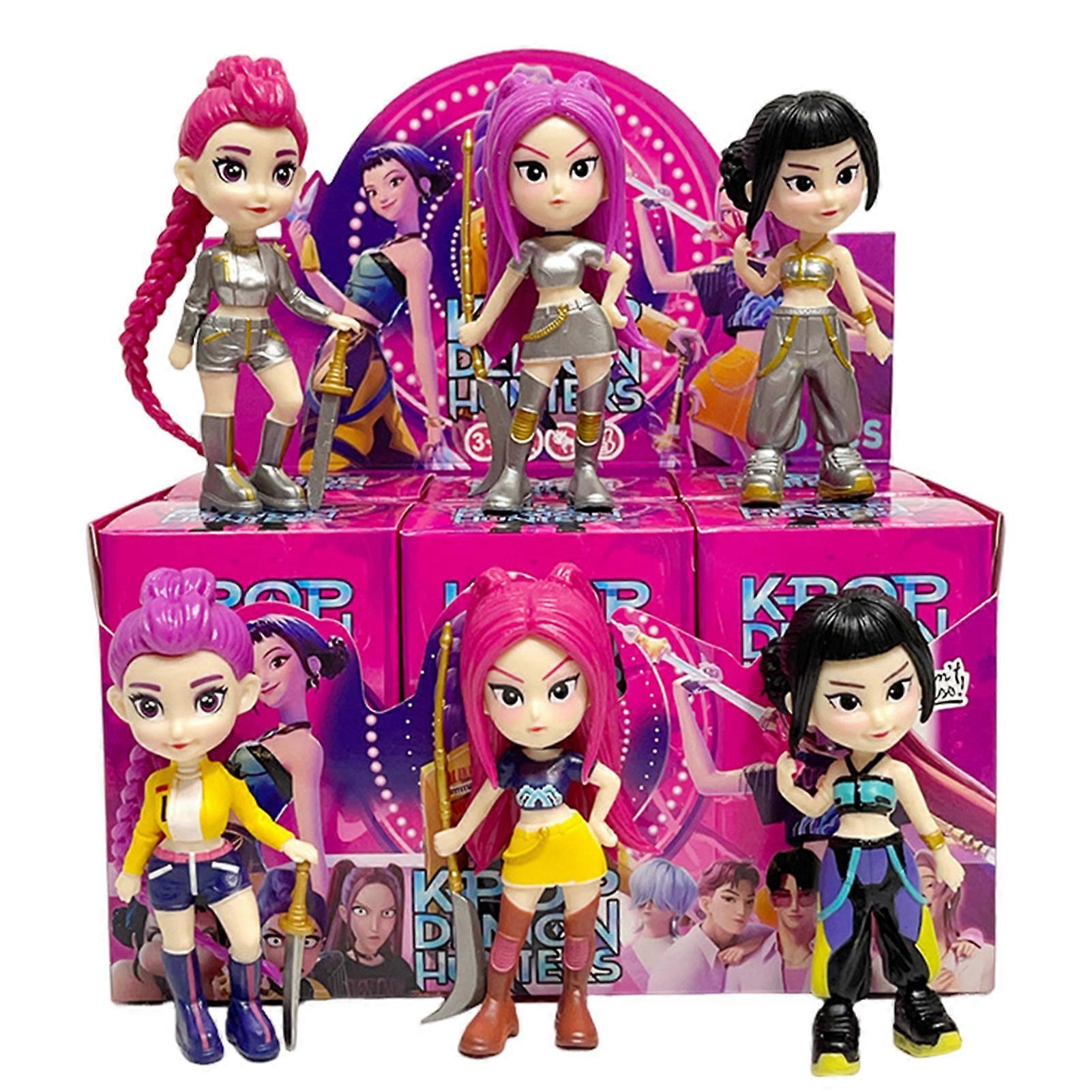 Lot De 6 Figurines Miniatures K Pop Rumi/Mira/Zoey – 11 Cm, En PVC, Parfaites Pour Décoration De Gâteau, Collection Ou Cadeau Fan